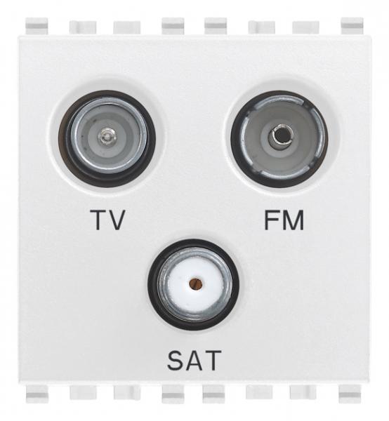 31W: R-TV-SAT zásuvka, biela