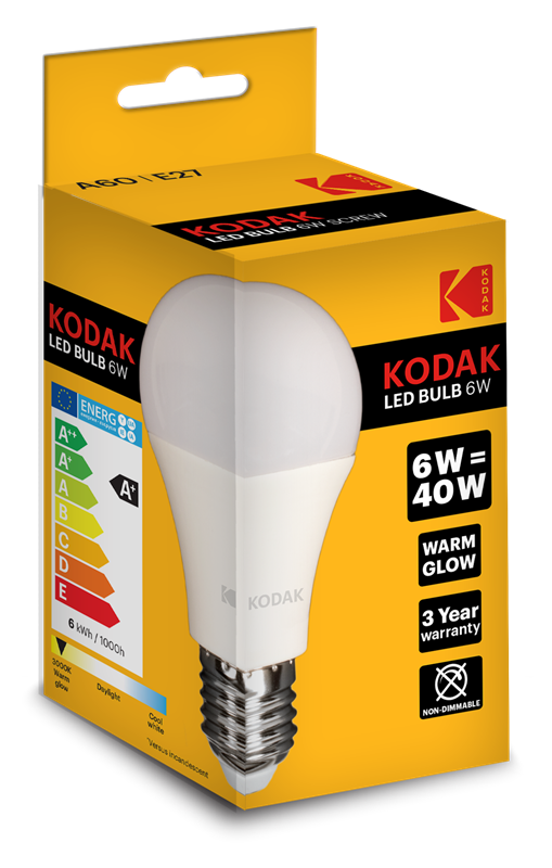 Kodak LED Globe40 6W E27 Warm