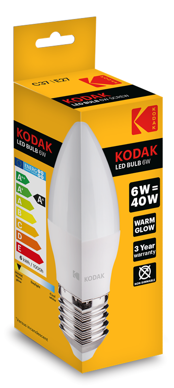 Kodak LED Candle40 6W E27 Warm