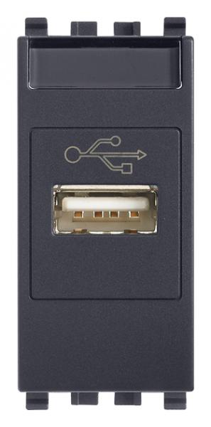 45B: USB zásuvka, šedá