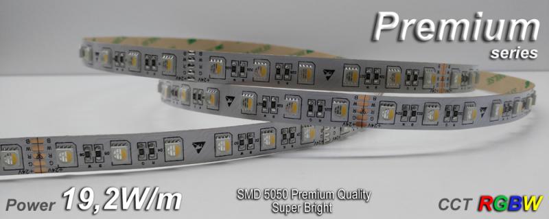 LED pás Premium, 23W/m, RGBW(NW), 72LED/m, 24V