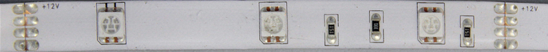 LED pás IP65, 7,2W/m, RGB, 30LED/m, 12V