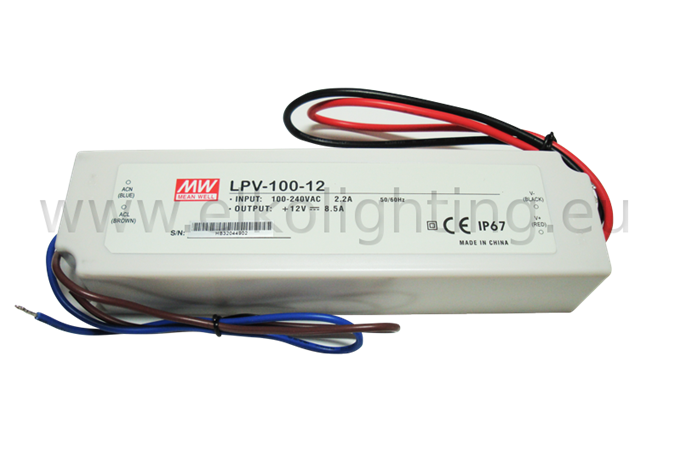 Napájací zdroj LPV-100-12 DC 12V/8.5A, 100W, IP67