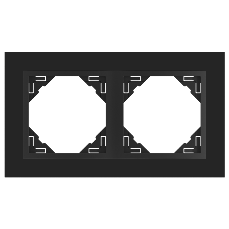 90920_TEP: 2 - rámček, čierne sklo/čierna
