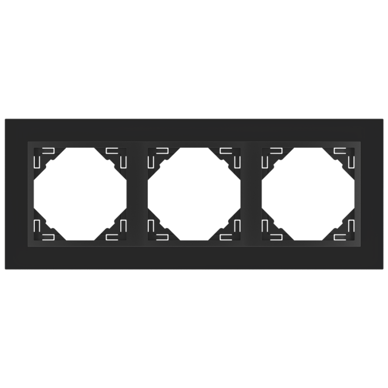90930_TEP: 3 - rámček, čierne sklo/čierna