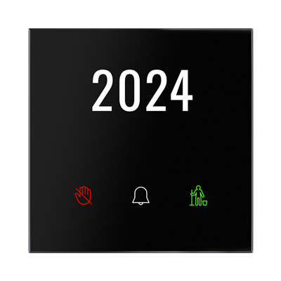 Sklenená čítačka kariet GCR3-30/B, ostré rohy, čierna