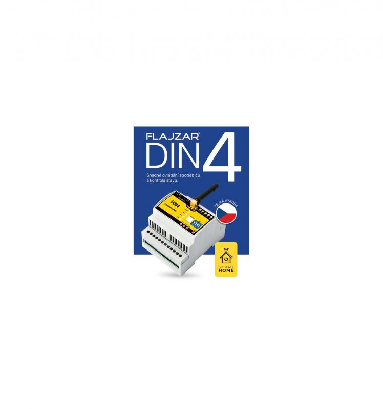 GSM DIN4 230V - komunikátor verzie na 230V AC
