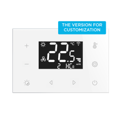 Sklenen� dotykov� multiz�nov� termostat s USB nap�jan�m RFTC-7/W, biely (volite�n� ikony)