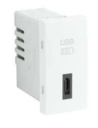 45387 SBR: Nabjaka typu C - 1 modul USB, biela