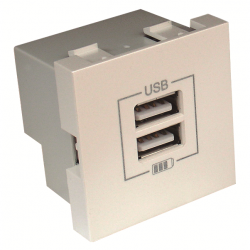 45439_SGE: USB nabíjačka, 2 výstupy, 2100 mA, ľadová