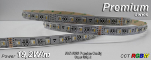 LED pás Premium, 23W/m, RGBW(WW), 72LED/m, 24V