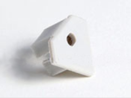 Záslepka PVC k profilu ANGLE-ALU pre mikrovypínač s káblovým otvorom