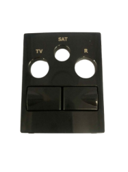70773 TAT:Kryt zásuvky R-TV-SAT 2xRJ45 Cat6, antracit