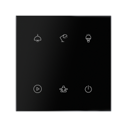 6-kan�lov� dotykov� ovl�da� GSB3-60/SBP, �ierny, senzor pribl�enia