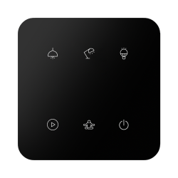 6-kan�lov� dotykov� ovl�da� GSB3-260/SBP, �ierny, senzor pribl�enia