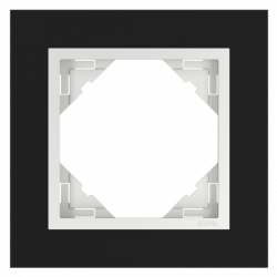 90910_TEG: 1 - rámček, čierne sklo/ľadová