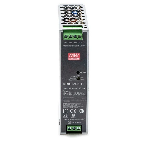 DDR-120B-12 DC/DC zdroj na DIN, 12V 0�10A - DC/DC meni�e